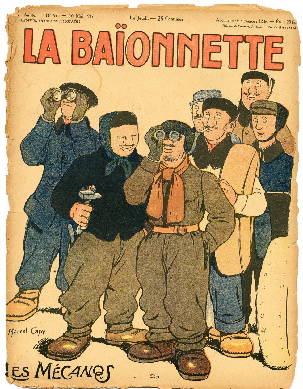 Cover of La Baionnette, Satirical in Colors by Marcel Amable O.L. Capy