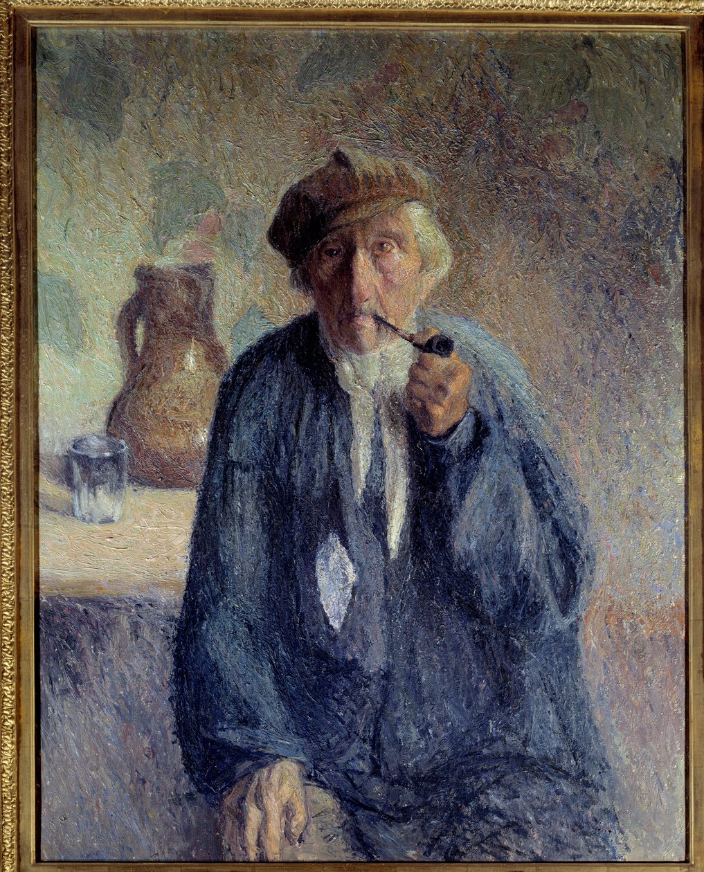 Portrait of an Old Peasant Smoking the Pipe by Marcel Couchaux