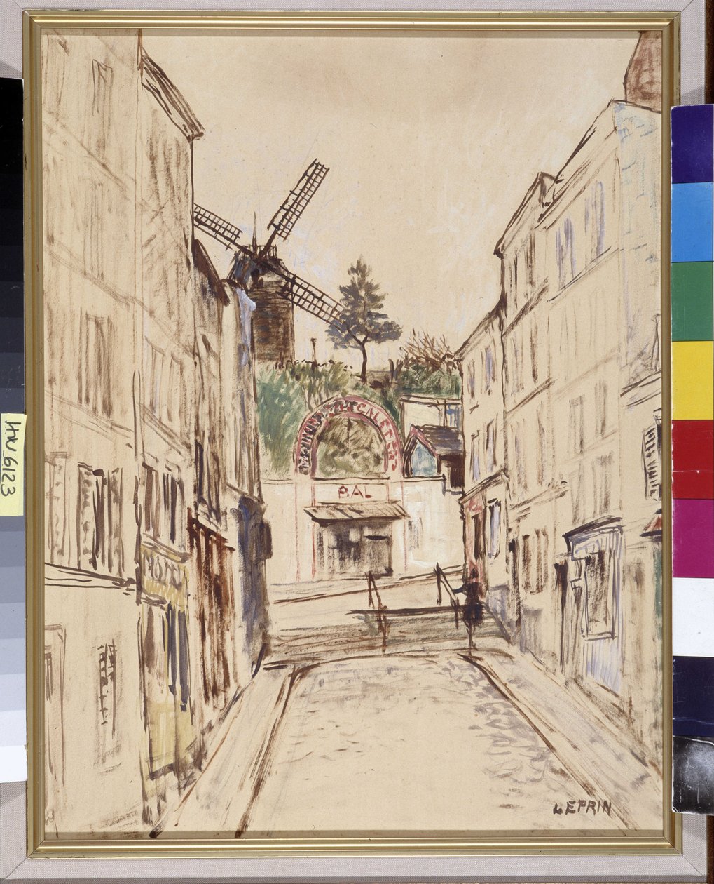Le Moulin de la Galette: View of the Famous Cabaret of Montmartre by Marcel Leprin