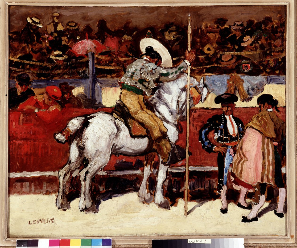 Picador and Matador in the Bullfighting Scene Arena by Marcel Leprin