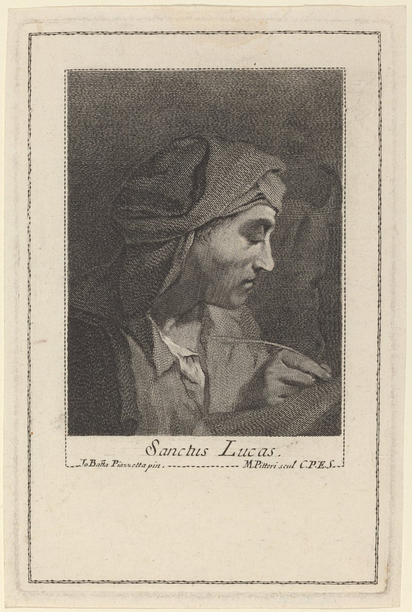 Saint Luke by Marco Alvise Pitteri after Giovanni Battista Piazzetta