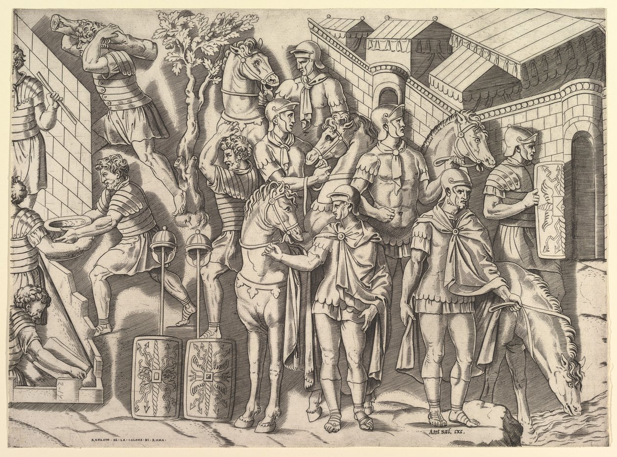 Speculum Romanae Magnificentiae: Roman Horsemen, from Trajan