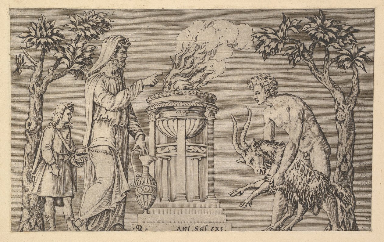 Speculum Romanae Magnificentiae: The Sacrifice of a Ram by Marco Dente