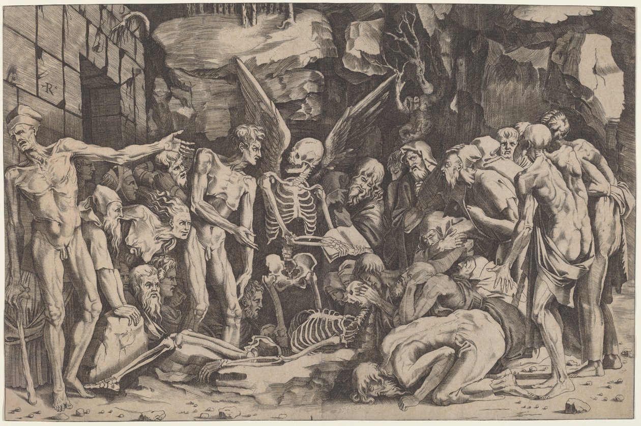 The Skeletons by Marco Dente, after Baccio Bandinelli