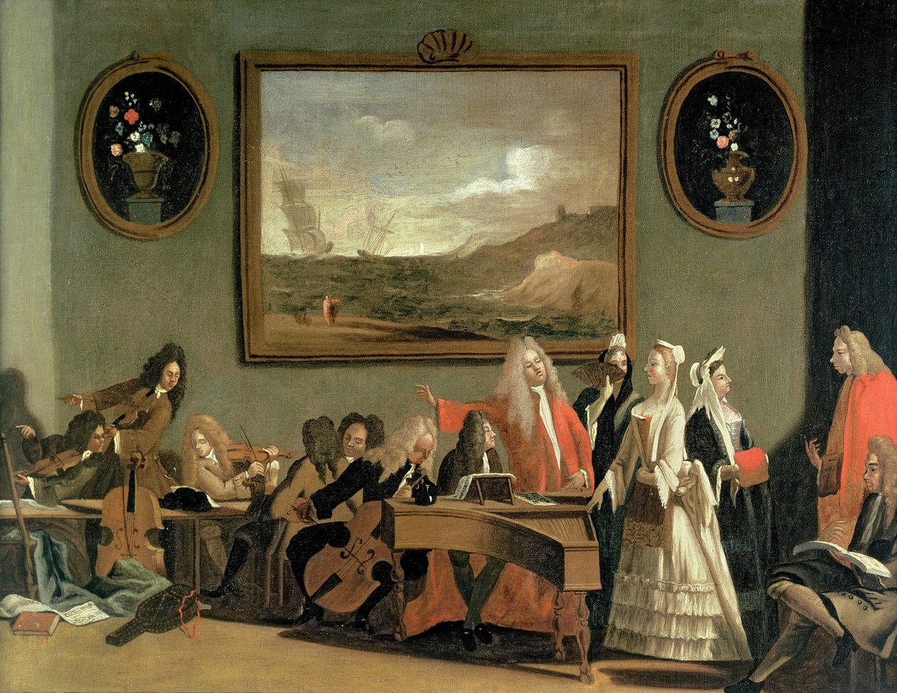 Rehearsal of an Opera, Said to be Pyrrhus and Demetrius, Held in the Practice Room at Haymarket Theatre by Marco Ricci