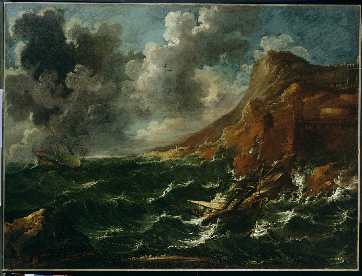 Ships in a Gale by Marco Ricci