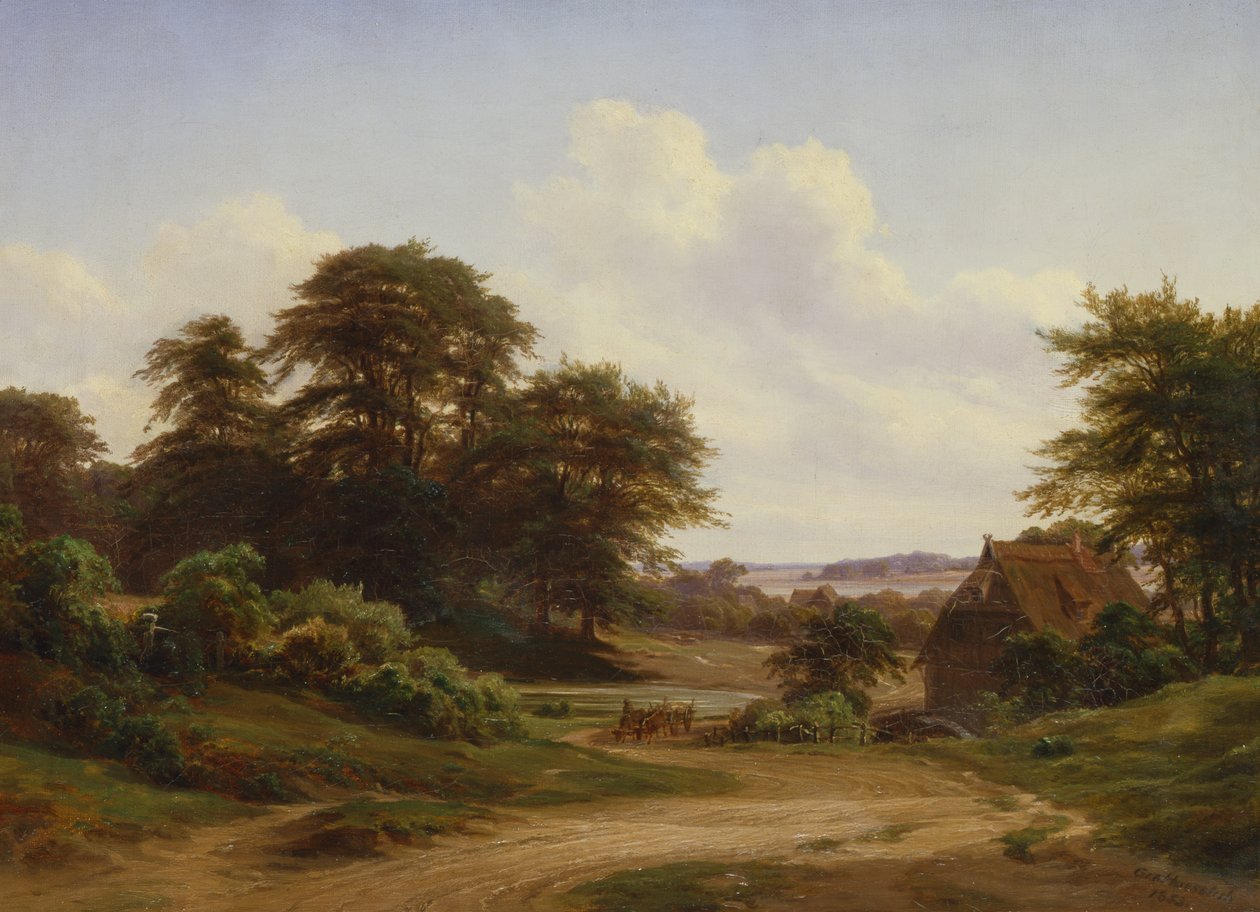 Old Watermill in the Reinbek, 1853 by Marcus Johann Haeselich