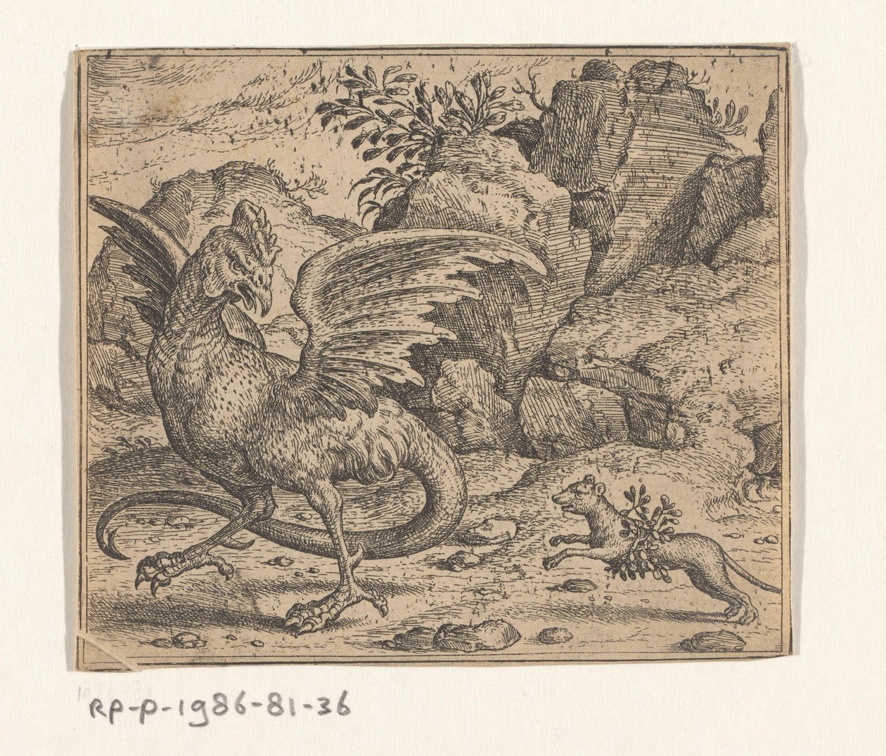 Fable of the Basilisk and the Weasel by Marcus Gheeraerts (I)