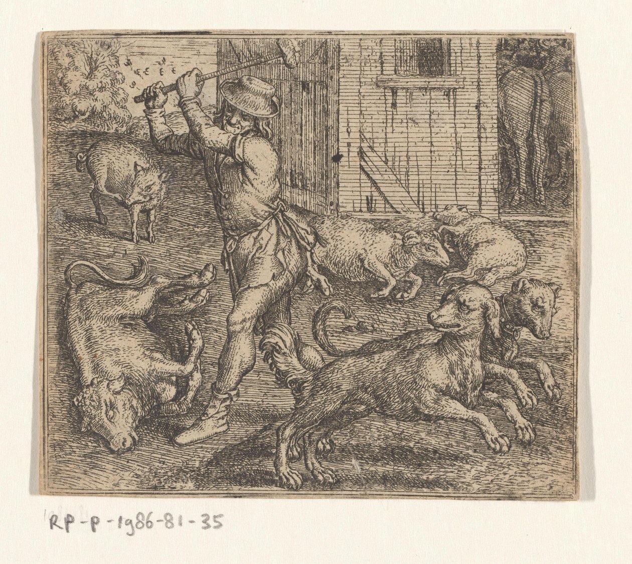 Fable of the Farmer and His Dogs by Marcus Gheeraerts (I)