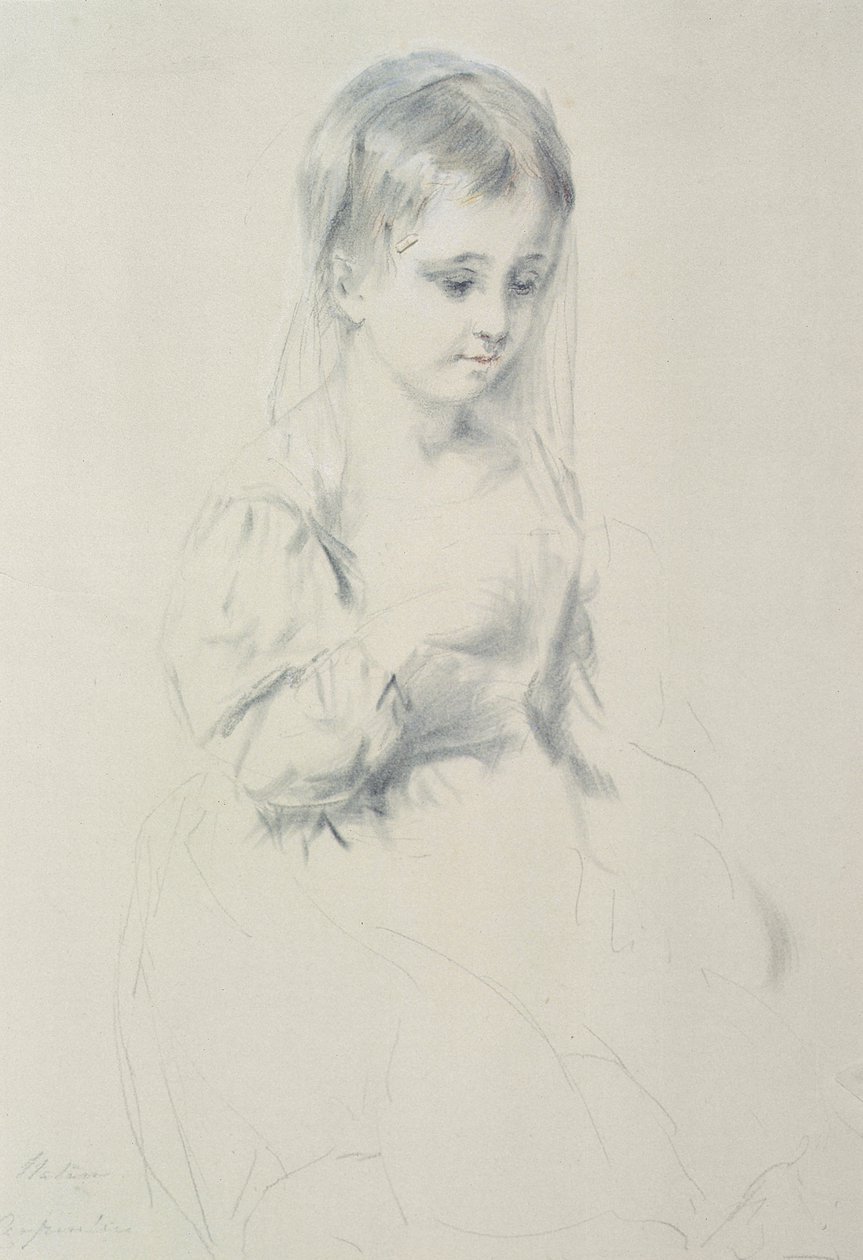 Portrait Study of a Young Girl by Margaret Sarah Carpenter