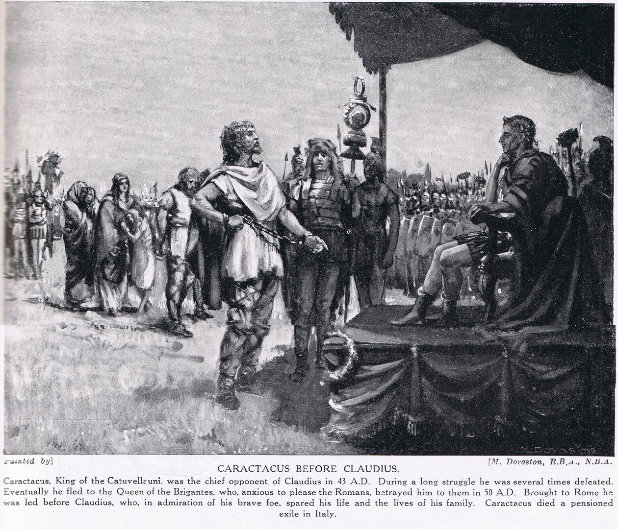 Caractacus Before Claudius, Illustration from 