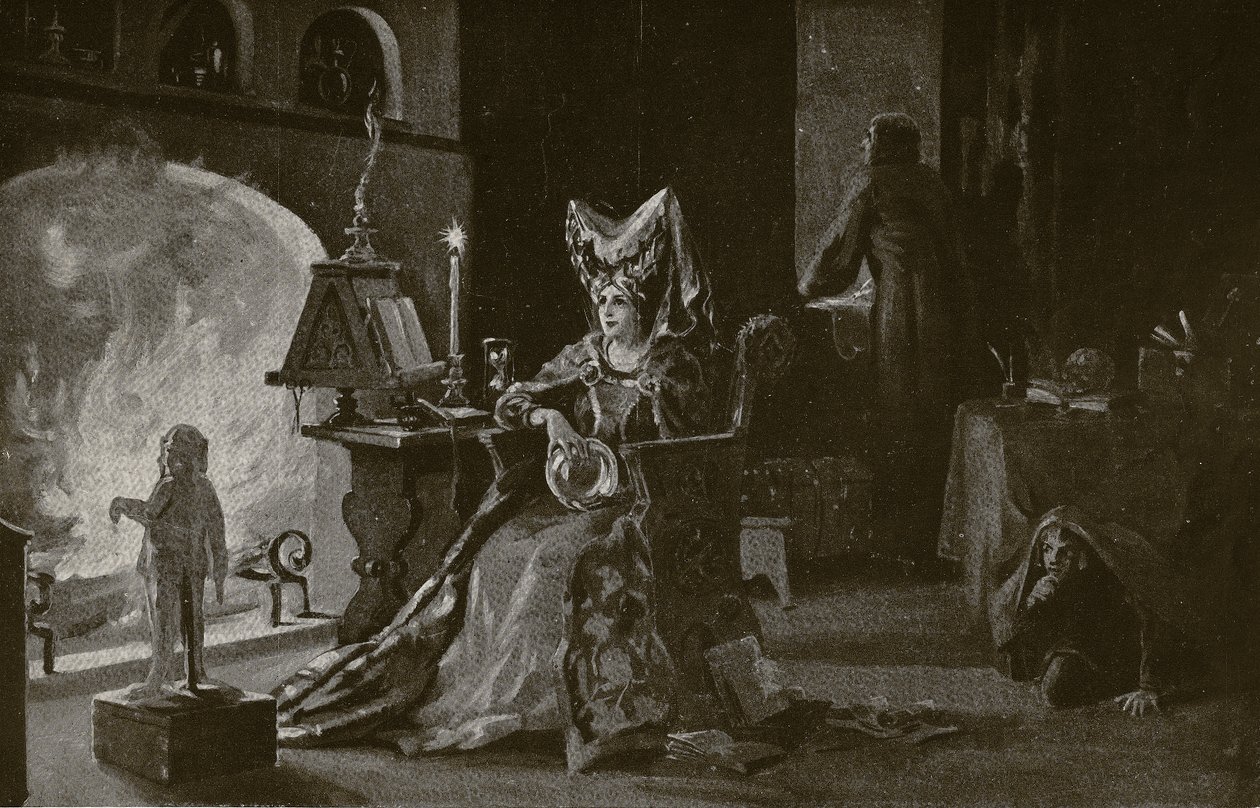 The Duchess of Gloucester practices sorcery, illustration from 