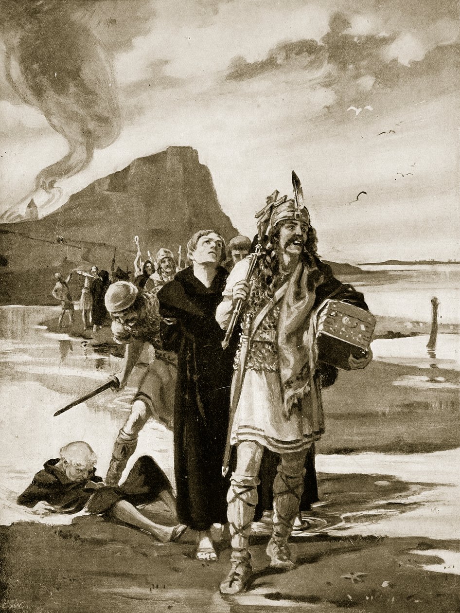 The Plunder of Lindisfarne, illustration from 
