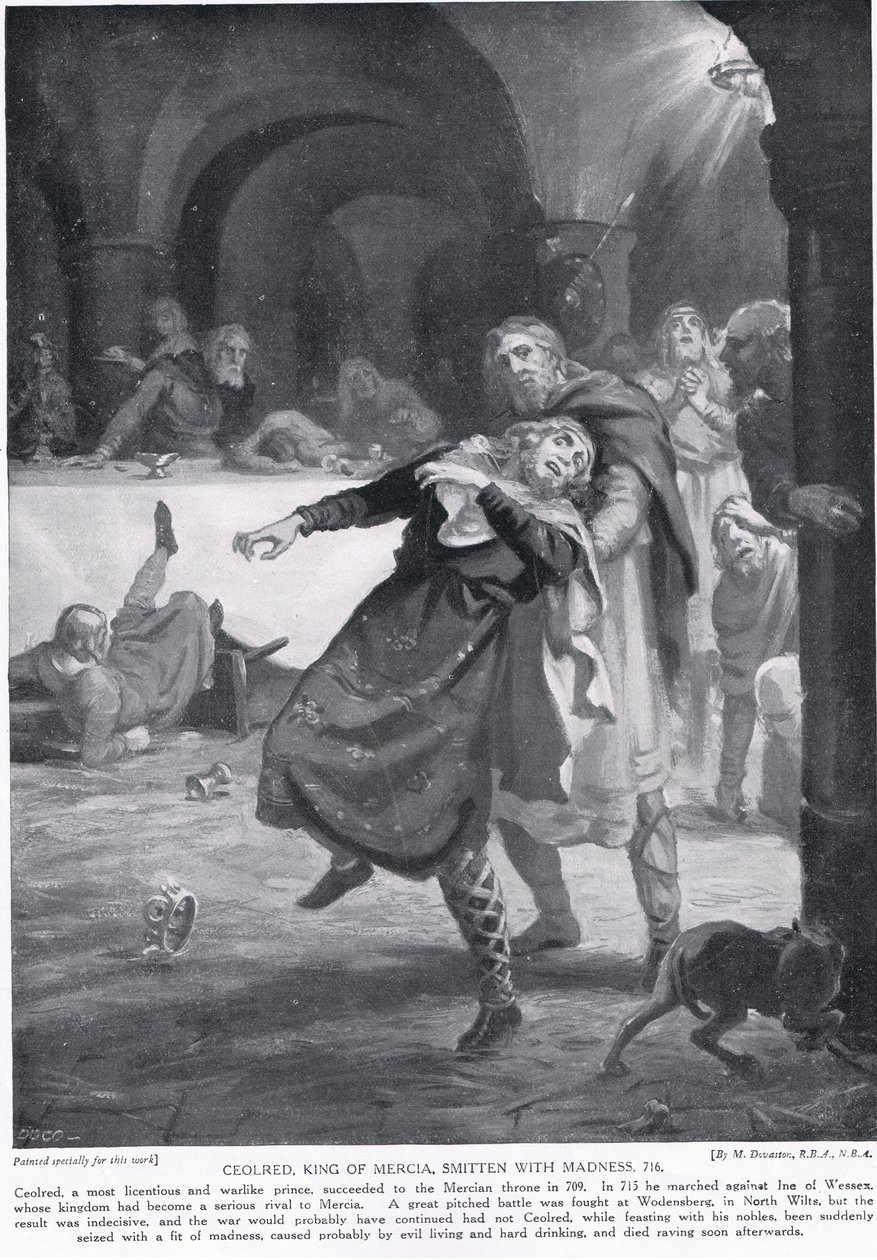 The Madness of King Ceolred of Mercia AD 716 by Margaret Dovaston