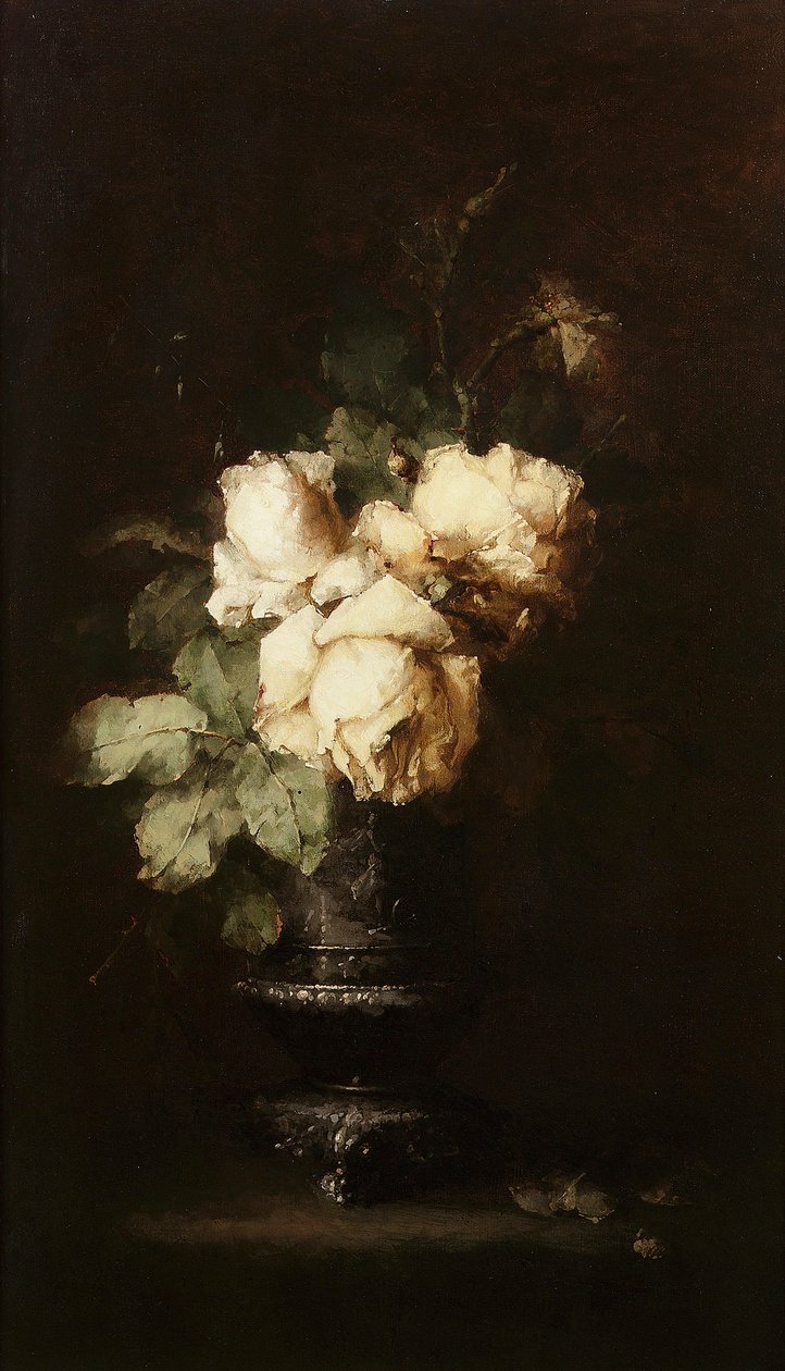 White Roses by Margaretha Roosenboom