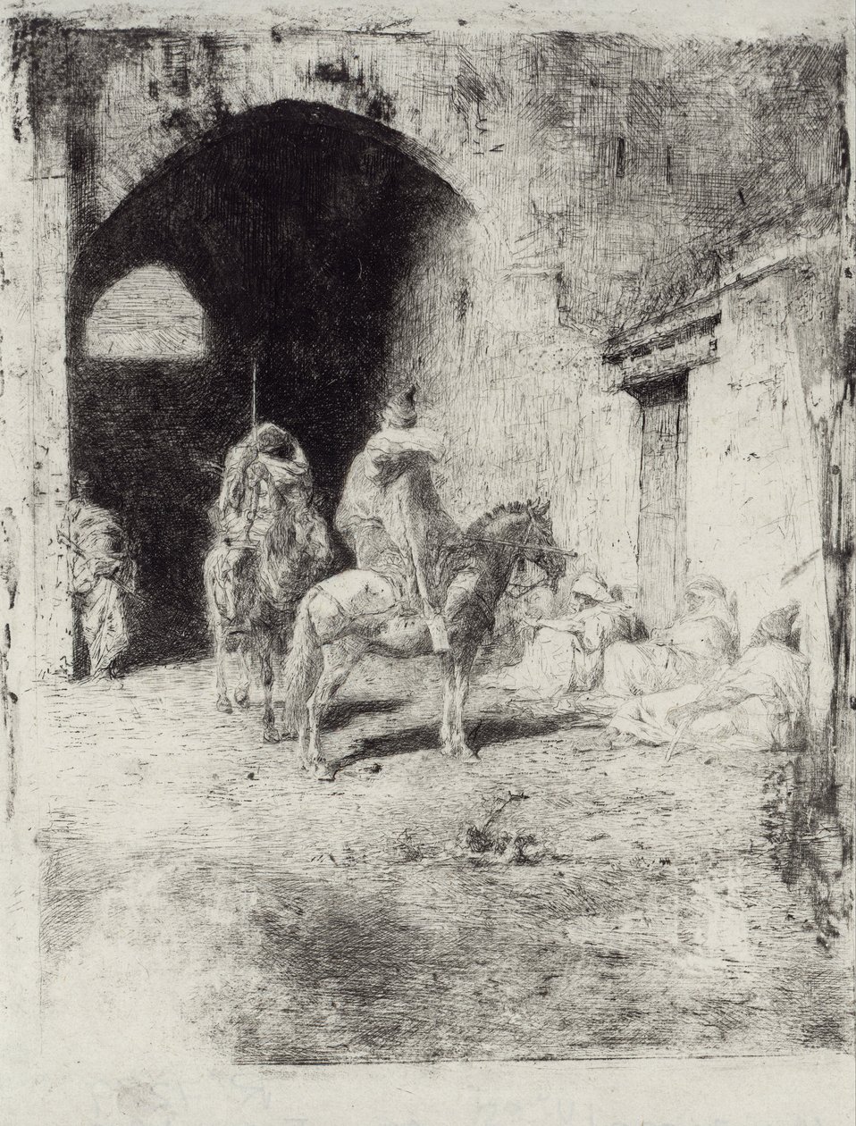 Casbah Guard in Tetouan by Marià Fortuny Marsal