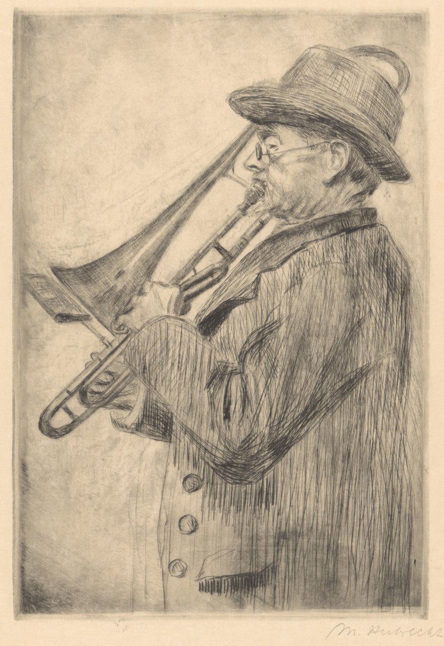 Trombonist by Maria Hubrecht (signed by artist)