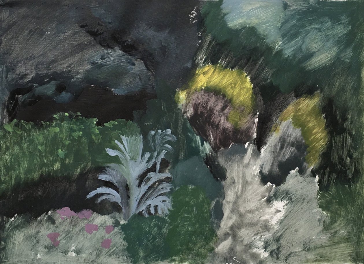 Landscape with Bushes. Marcel Proust Alley, 2019 by Maria Magenta