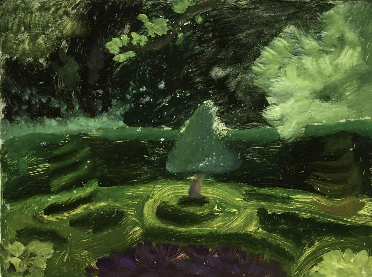 Landscape with Green Garden in London, 2019 by Maria Magenta
