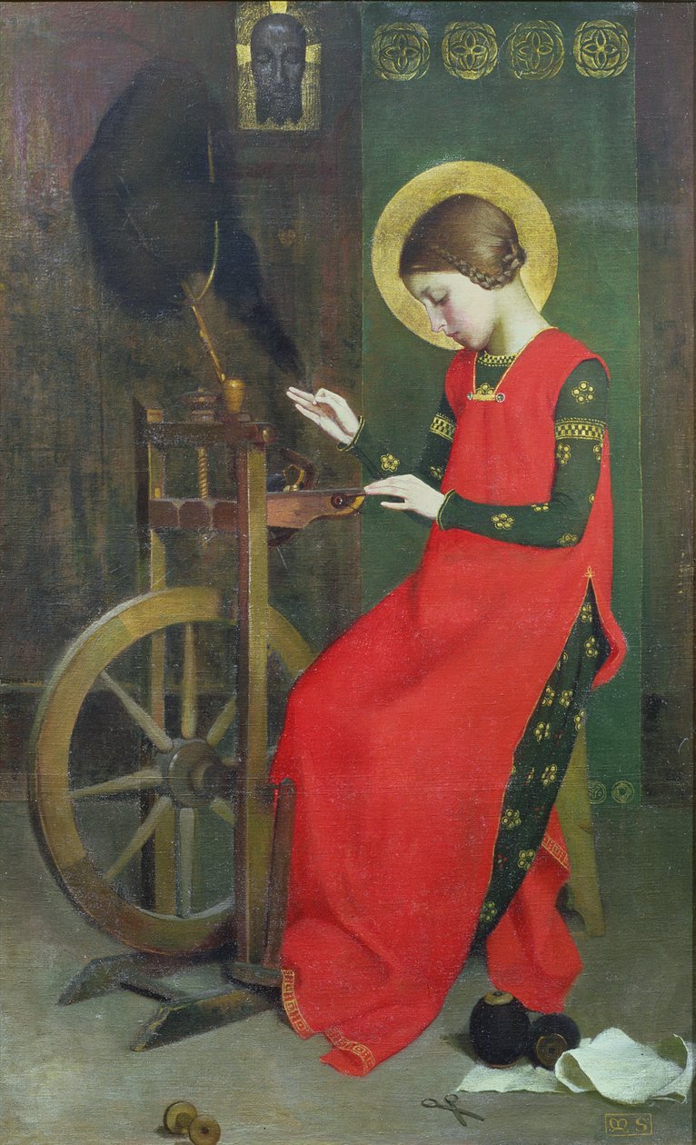 St. Elizabeth of Hungary Spinning Wool for the Poor by Marianne Stokes