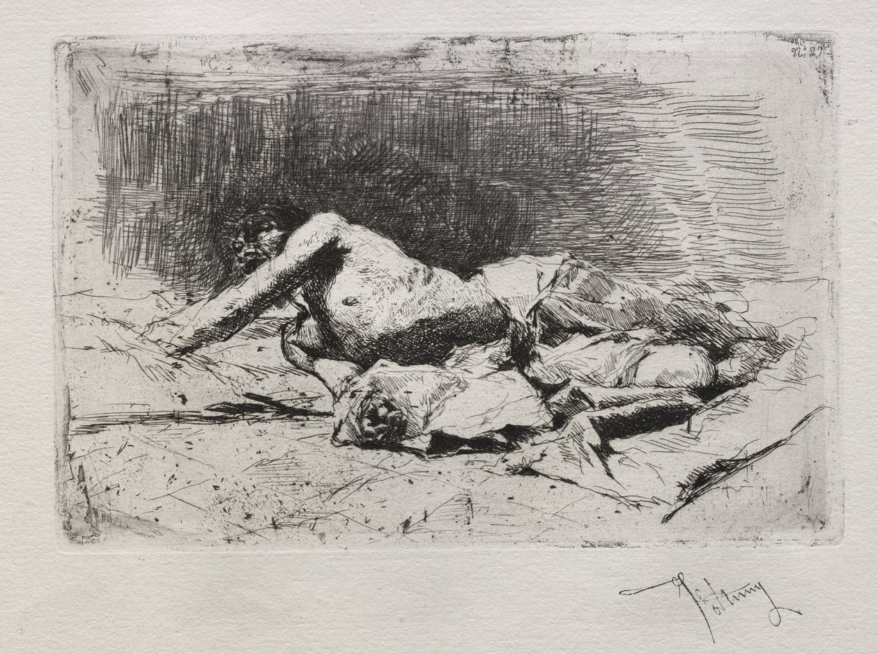 Man Rolling on the Ground by Mariano Fortuny y Marsal