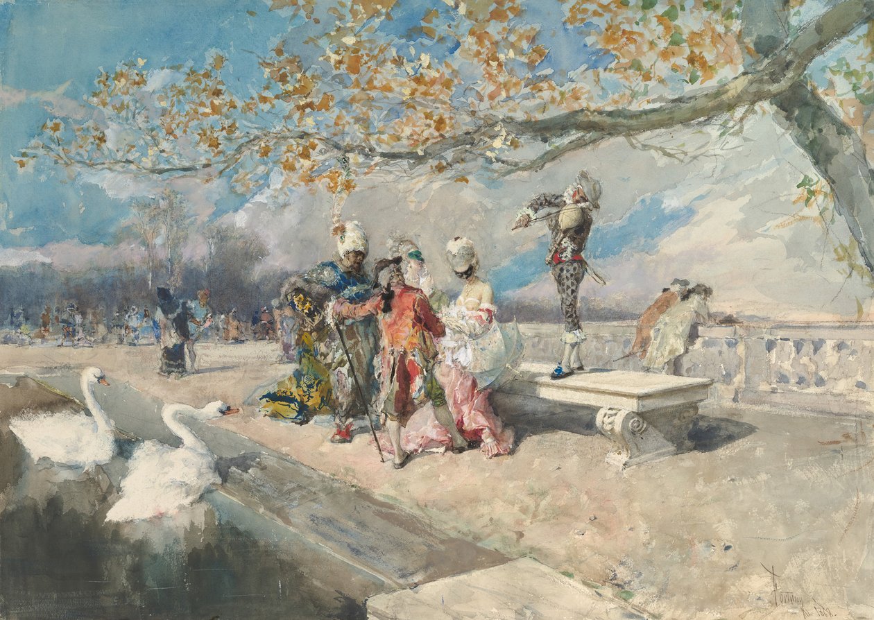 Masquerade by Mariano José María Bernardo Fortuny y Carbó