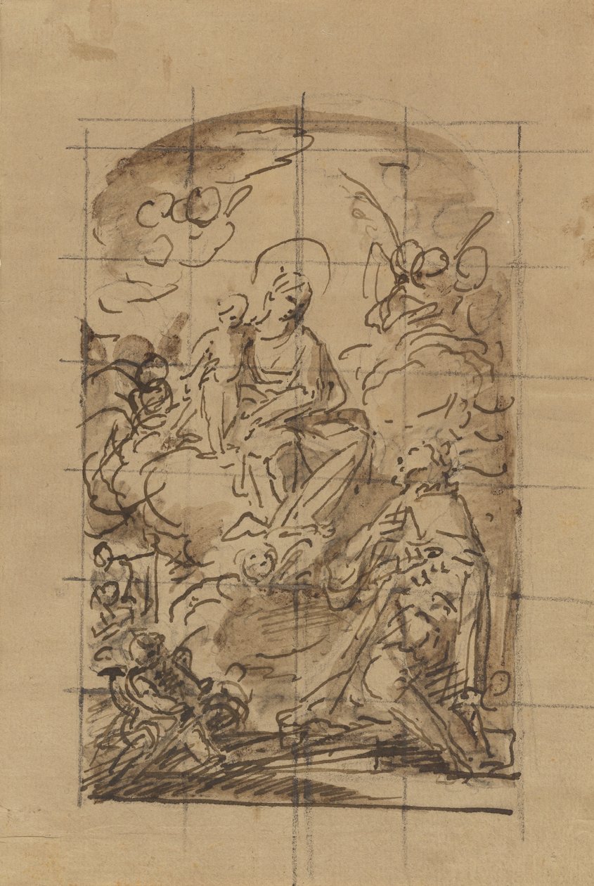 The Apparition of the Virgin and Child to Saint Louis of France by Mariano Salvador Maella