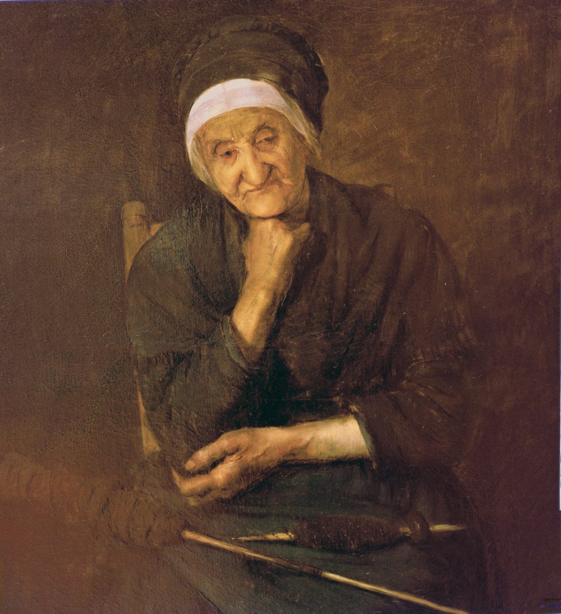 Old woman from Aulus (Ariege) (detail) by Marie Petiet