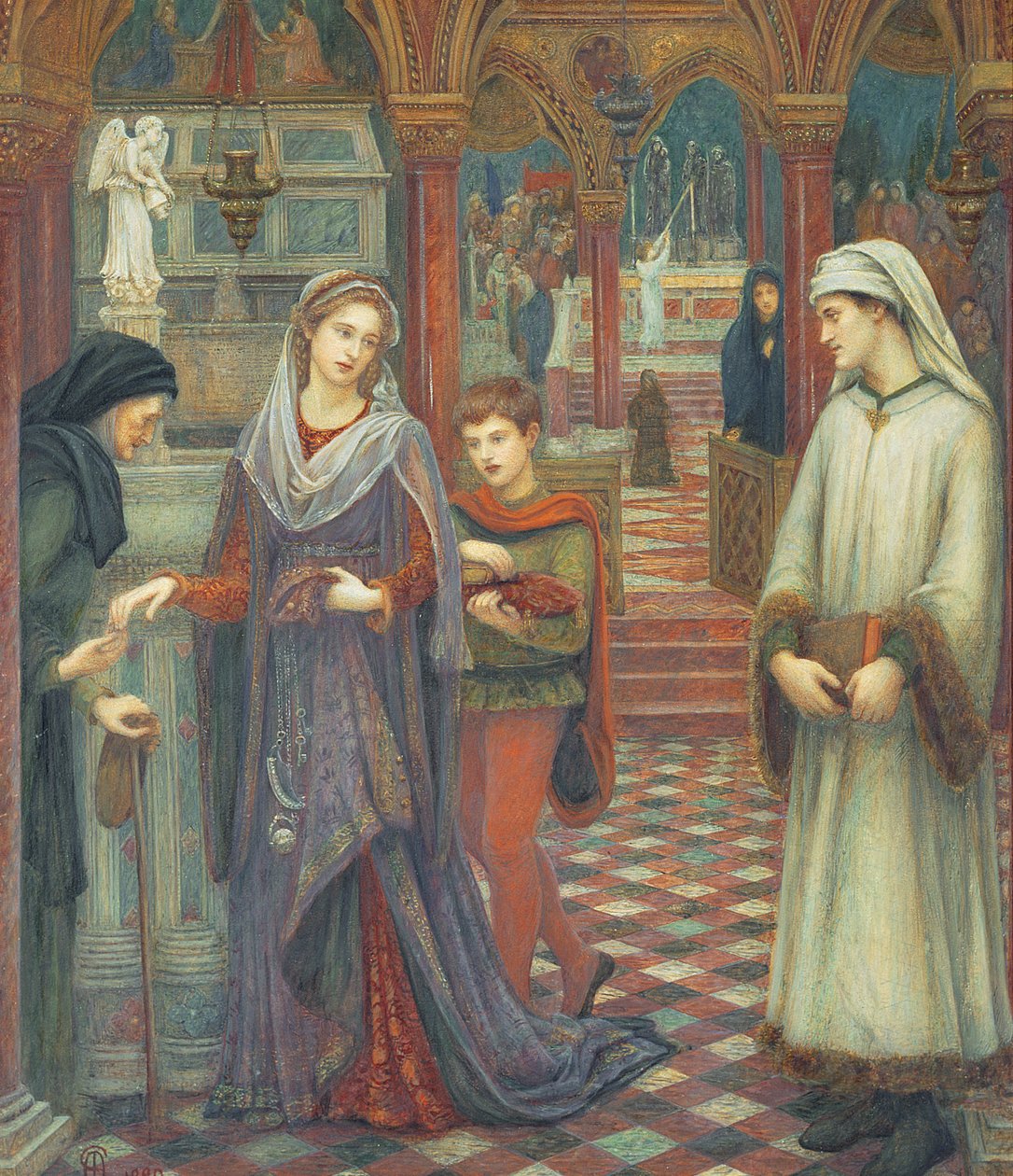 Dante and Beatrice by Marie Spartali Stillman