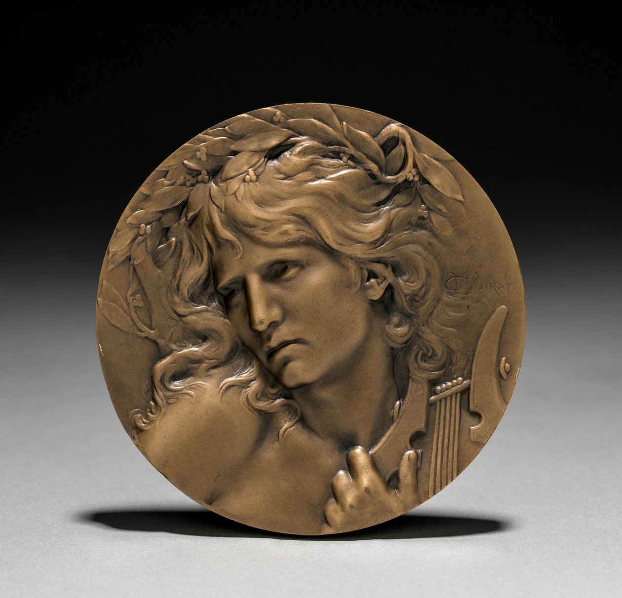 Medal Presented to Loïe Fuller by the French Government: Orpheus at the Entrance to the Underworld (obverse) by Marie Alexandre Lucien Coudray