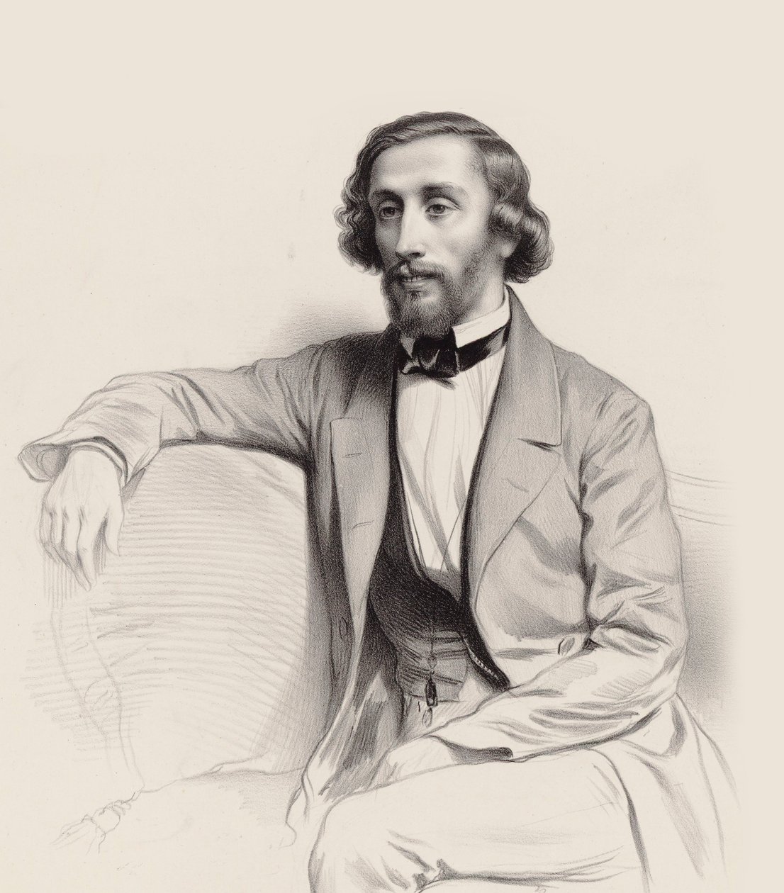Portrait of the Pianist and Composer Julius Schulhoff by Marie Alexandre Menut Alophe