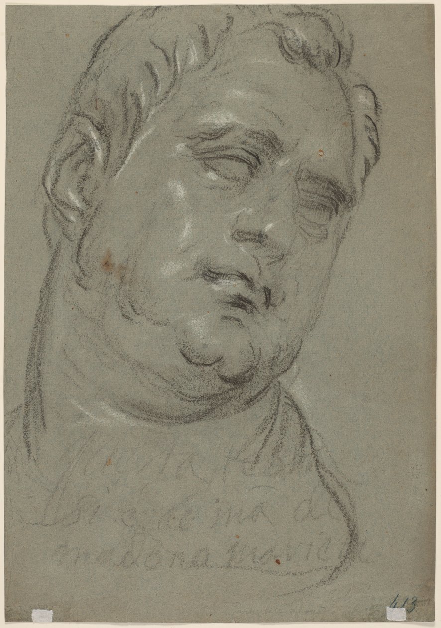 Head of a man, after the antique (verso) by Marietta Robusti Tintoretta