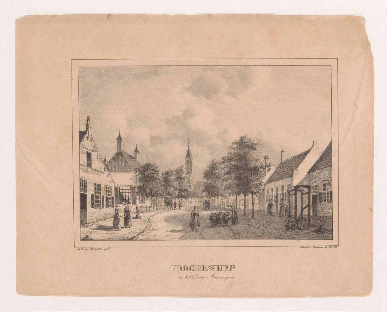 Village View in Amerongen by Marinus Adrianus van Straten