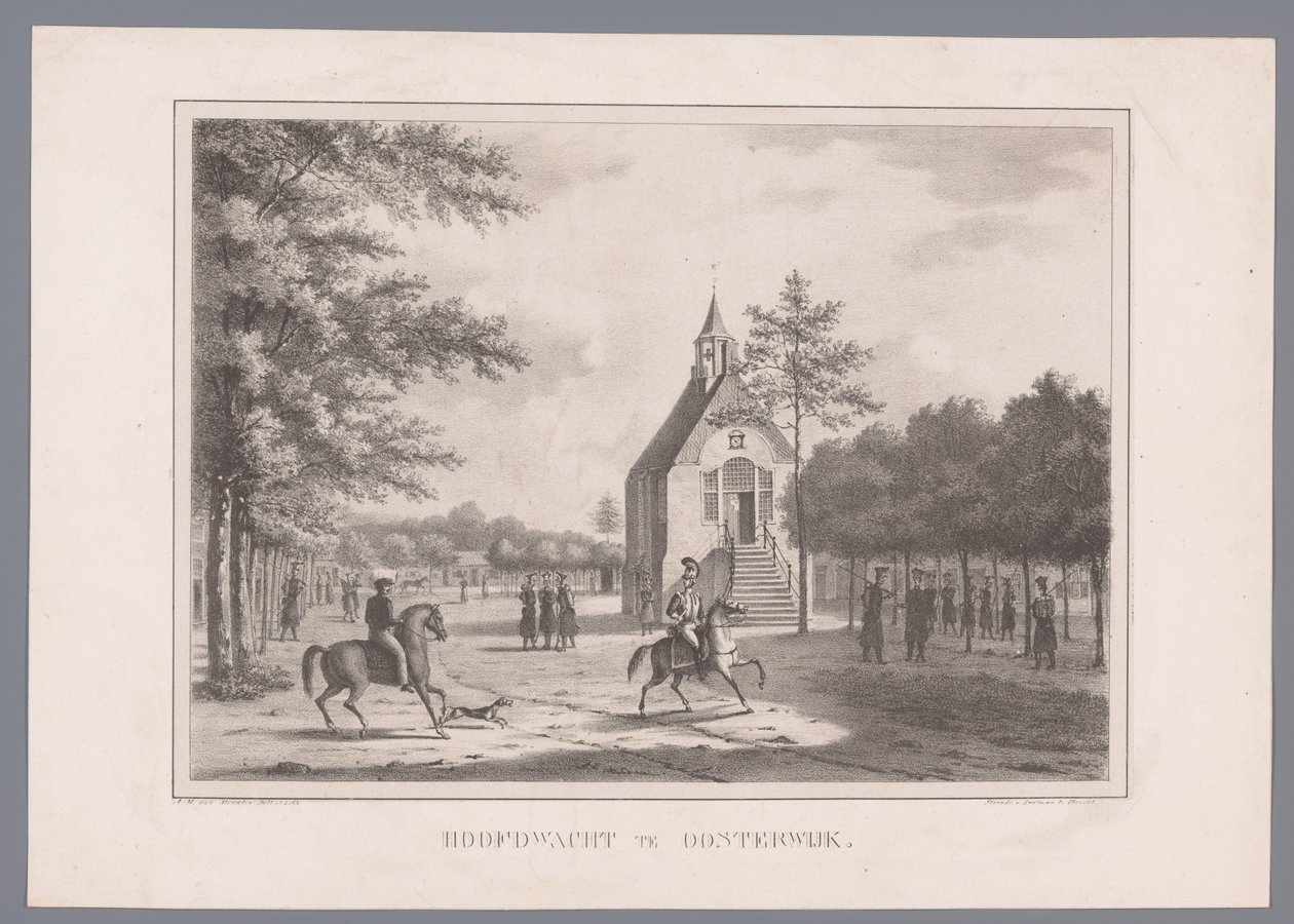 View of the Main Guard in Oosterwijk by Marinus Adrianus van Straten