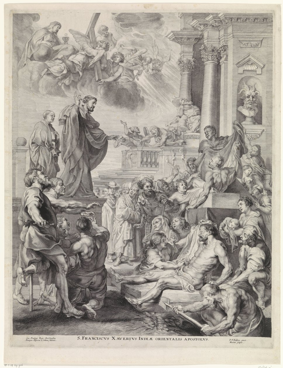St. Francis Xavier Raising a Dead Person to Life (S. Franciscus Xavierivs Indiae orientalis Apostolvs) by Marinus Robyn van der Goes