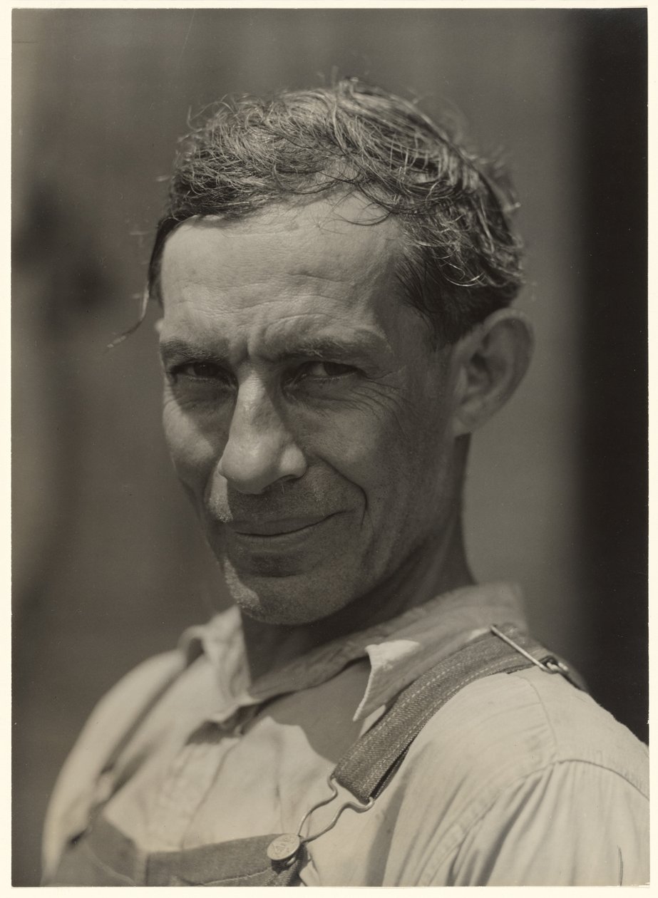 Mulatto Worker on John Henry Cotton Plantation, Talented in Crafts and Weaving, Melrose, Louisiana by Marion Post Wolcott