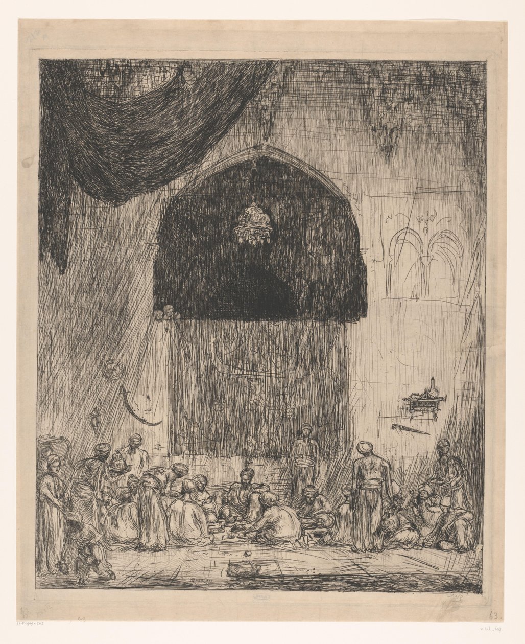 Eating, Eastern Men by Marius Bauer (signed by artist)