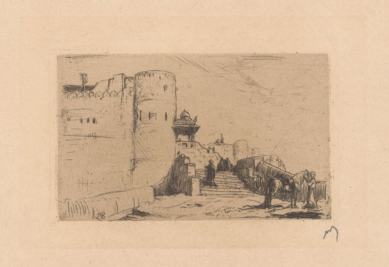 Temple walls in Palitana by Marius Bauer (signed by artist)