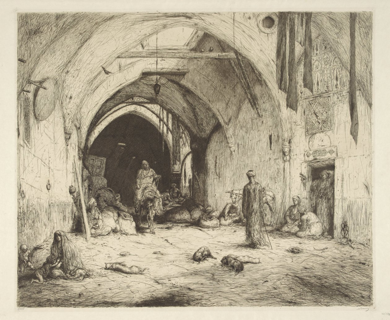 Bazaar in Damascus by Marius Bauer