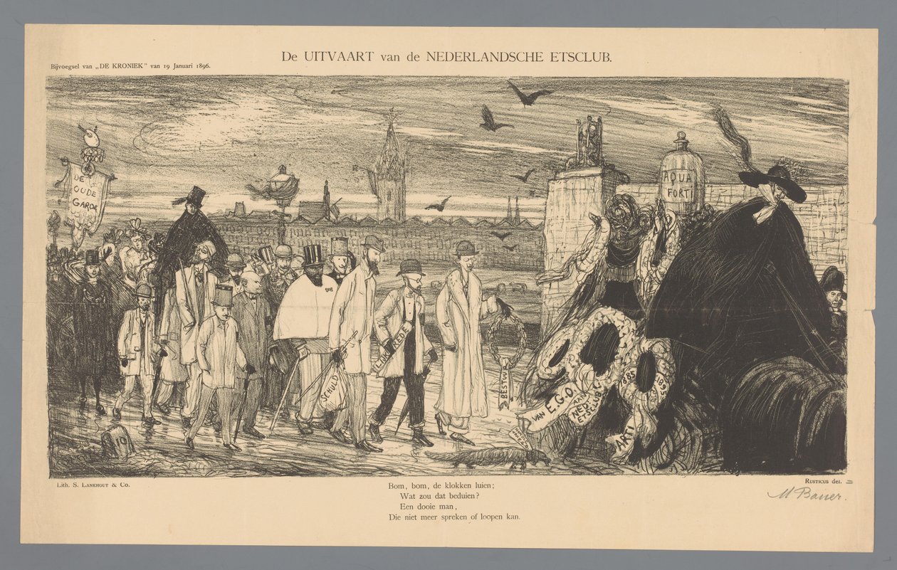 The Funeral of the Dutch Etching Club by Marius Bauer