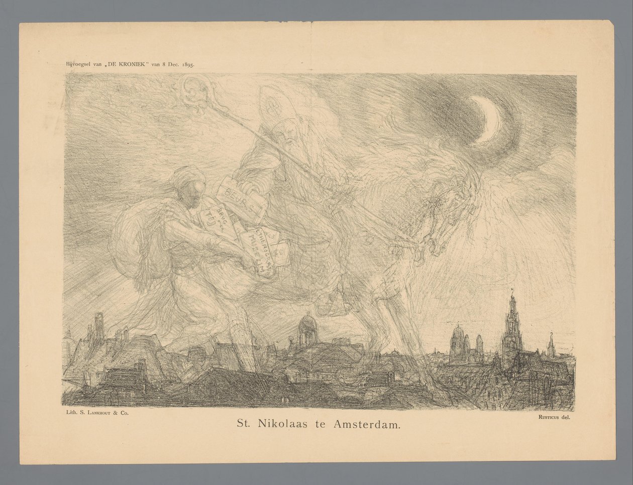 Saint Nicholas in Amsterdam (title on object) by Marius Bauer