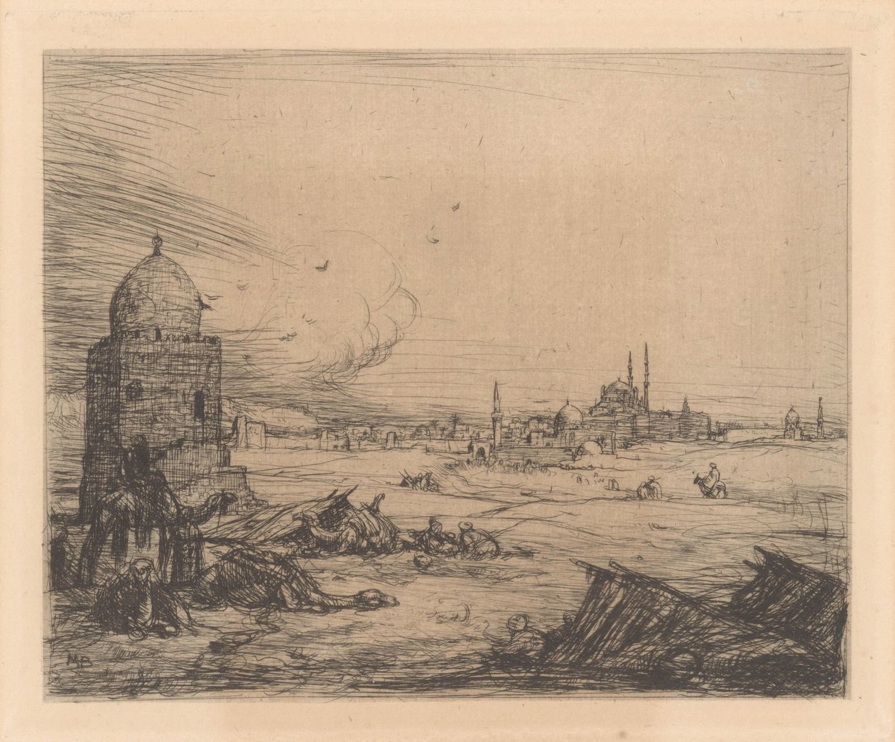 City View with Mosques by Marius Bauer