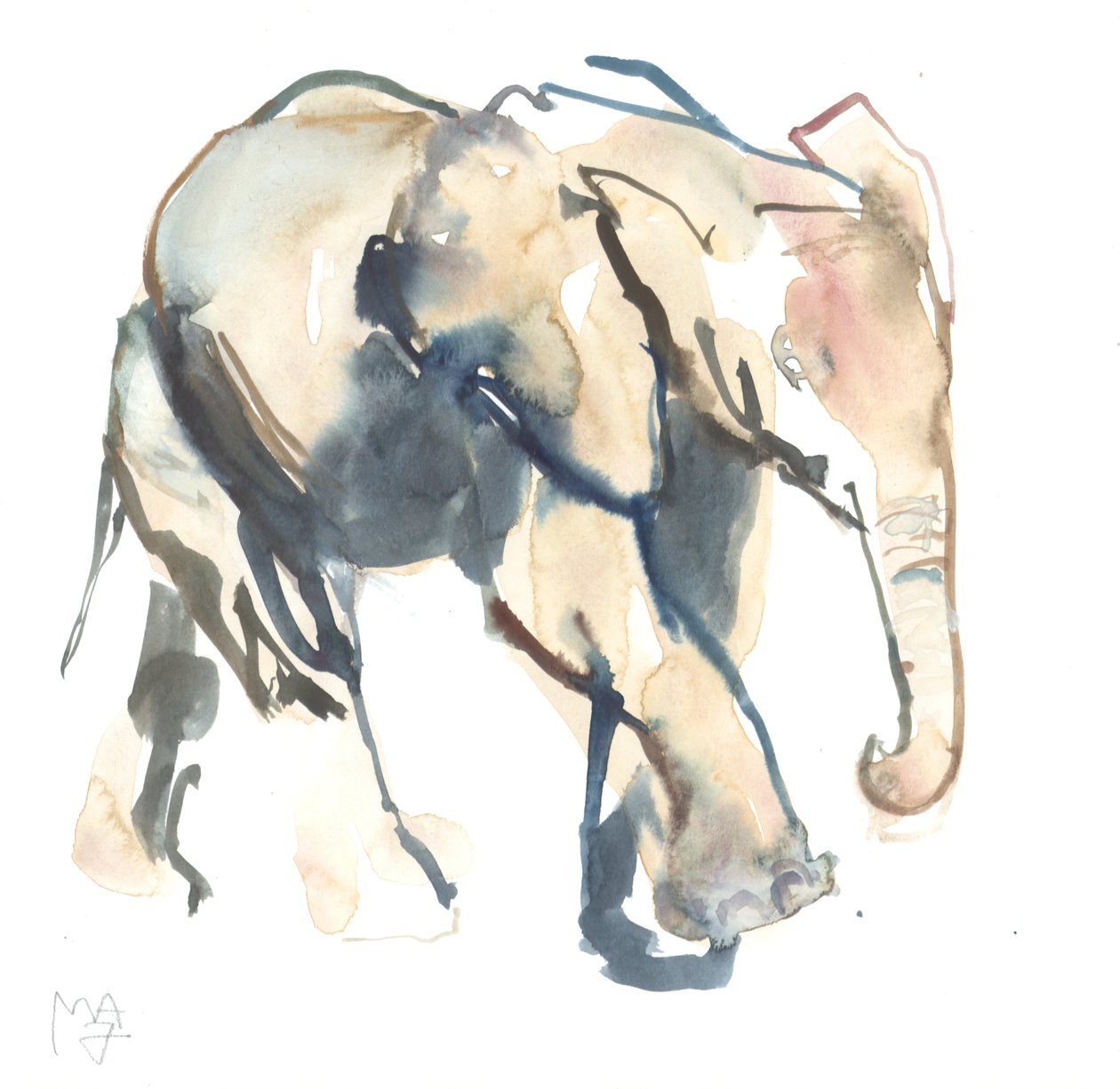 Elephant Calf, Loisaba, 2017 by Mark Adlington