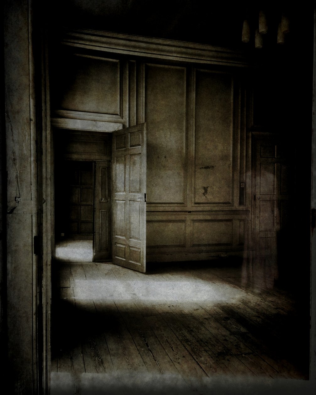 Panelled Room with Ethereal Figure by Mark Gordon