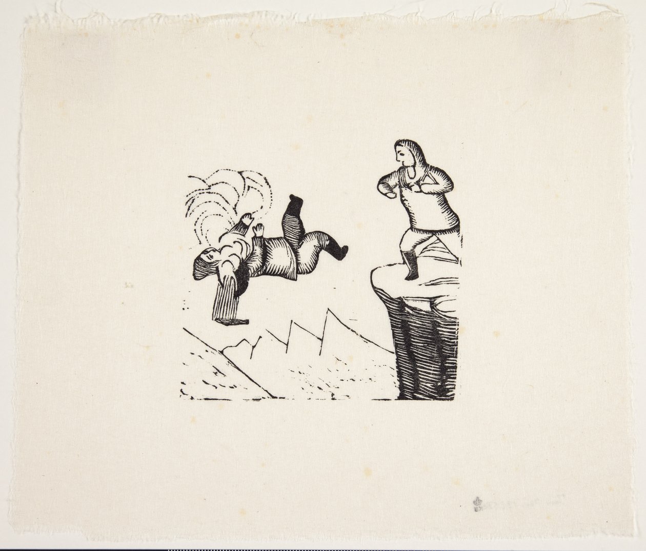 The Story of Akigssiak: Akigssiak Throws the Inland Dweller from a Mountain by Markus Lynge