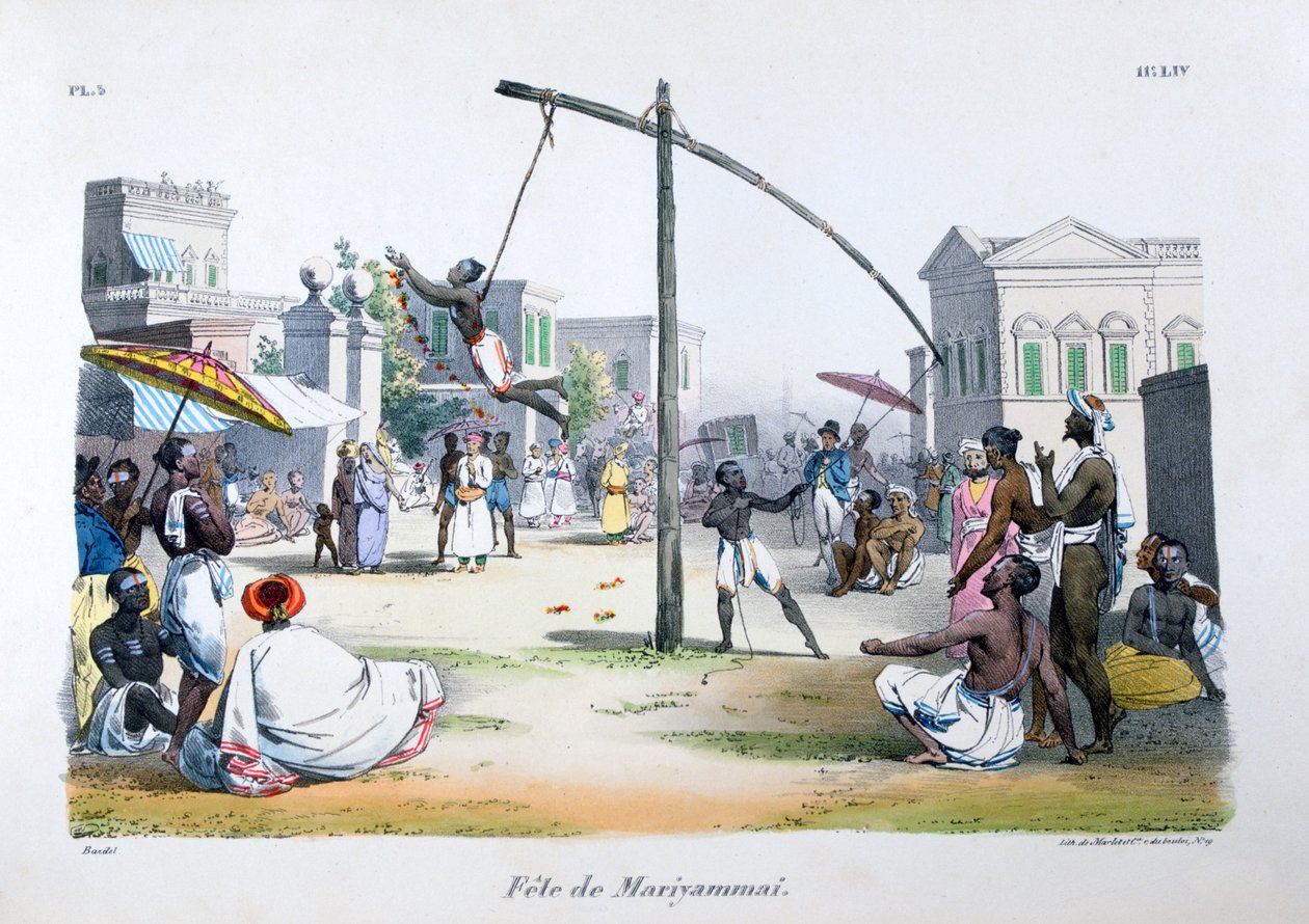 Festival of Mariyamma, Hindu Deity, 1828 by Marlet et Cie