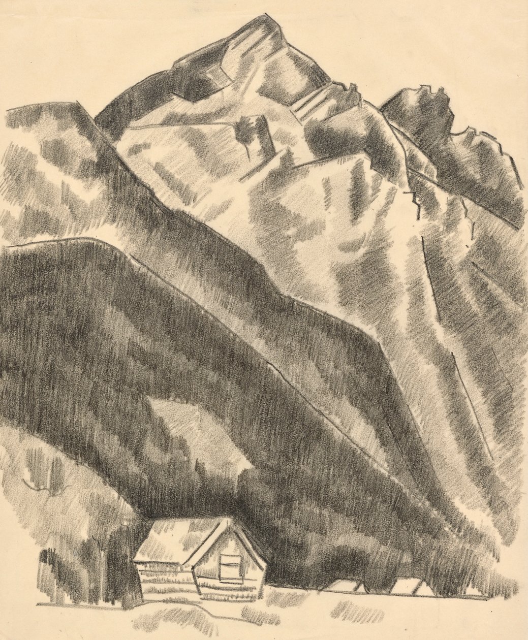 Mountain landscape (Garmisch-Partenkirchen) by Marsden Hartley