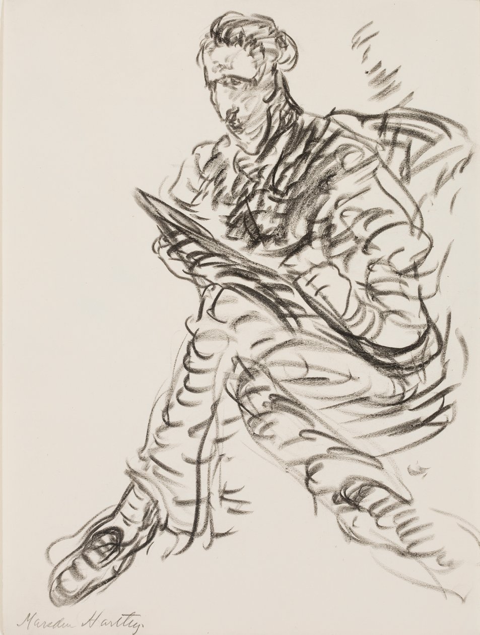 Self-Portrait as a Draughtsman by Marsden Hartley
