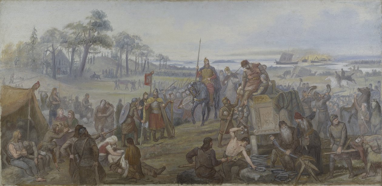 After the Battle of Fyrisvall, c.1890 by Mårten Eskil Winge
