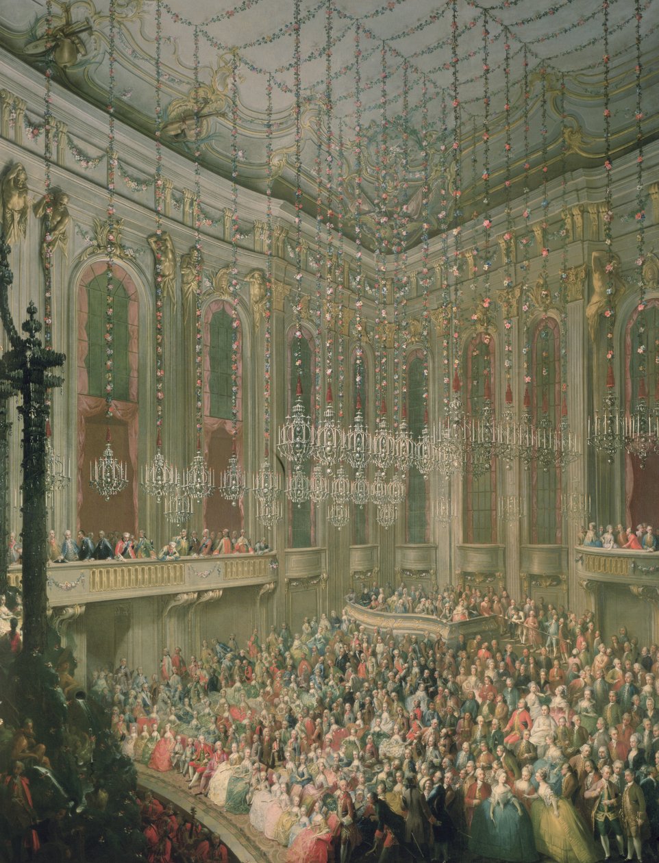 Concert in the Redoutensaal on the Occasion of the Wedding of Joseph II and Isabella of Parma, 6th October 1760 by Martin II Mytens or Meytens